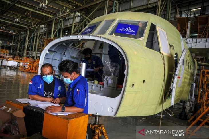 Mengintip produksi pesawat NC-212 di hanggar PT Dirgantara Indonesia