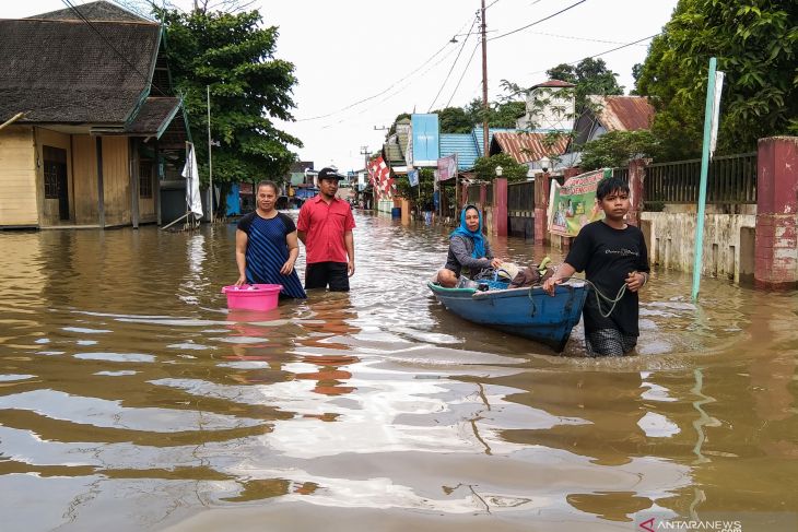 Banjir luapan Sungai Mentaya di Kotawaringin Timur