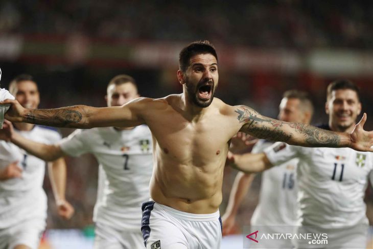 Serbia lolos ke Qatar 2022 usai pecundangi Portugal 2-1