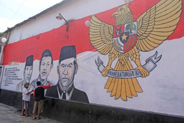 Mural hari lahir Pancasila