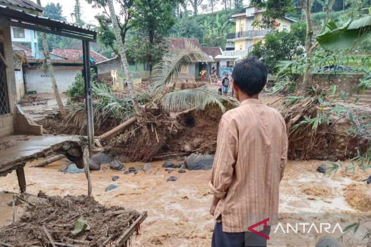 39 ekor hewan kurban hanyut saat banjir bandang di Pamijahan Bogor
