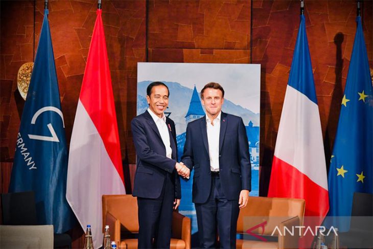 Jokowi bahas penyelesaian damai Ukraina dengan Presiden Perancis