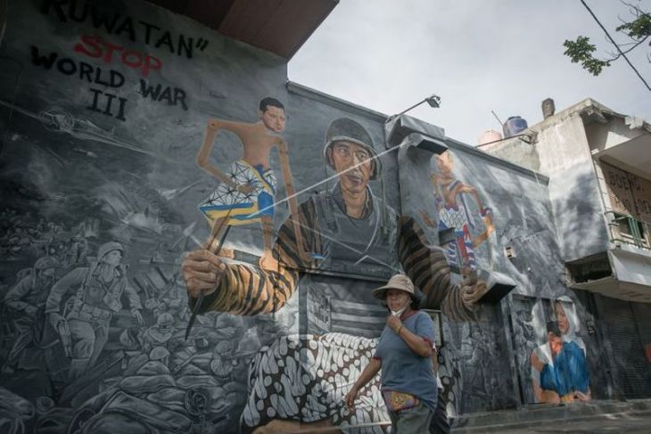 Mural harapan menghentikan perang