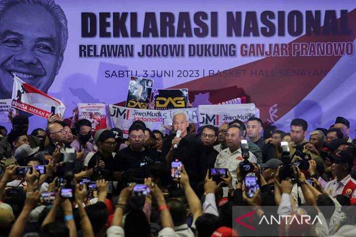 Deklarasi relawan Jokowi dukung Ganjar Pranowo