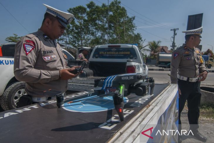 Operasi Zebra Candi di Salatiga gunakan drone