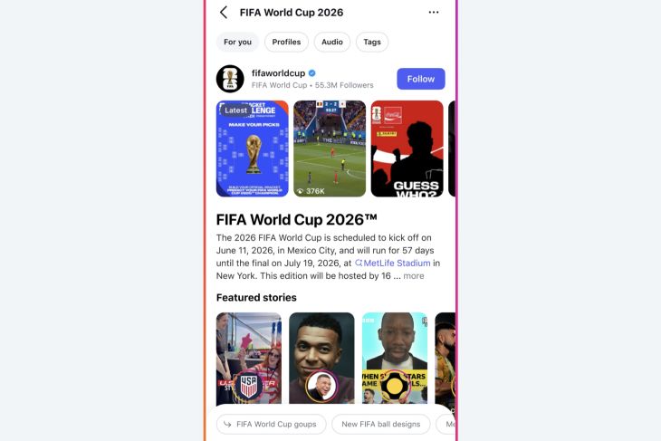 Ilustrasi fitur spesial Piala Dunia 2026 di Instagram.