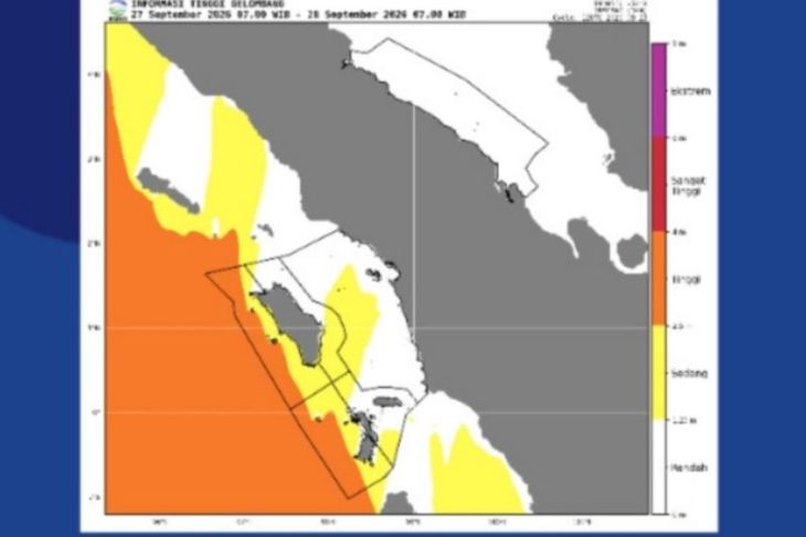 BMKG ingatkan waspadai gelombang laut 2,5 hingga 4 meter di perairan Sumatera Utara