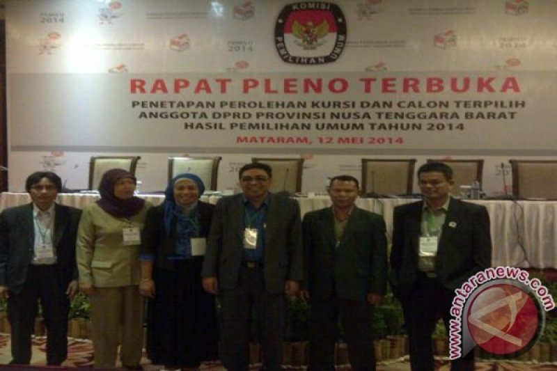 KPU tetapkan 65 caleg DPRD NTB terpilih