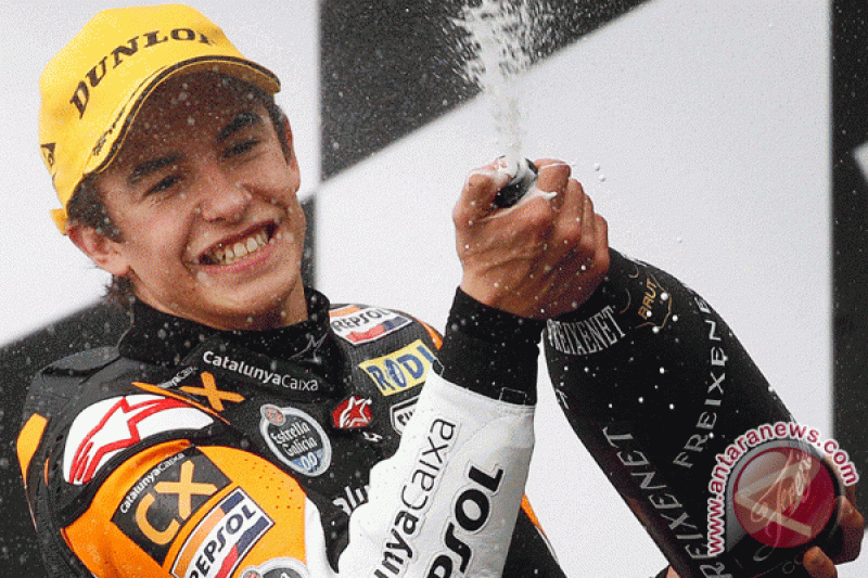 Dovizioso terjatuh, Marquez pastikan gelar juara dunia MotoGP