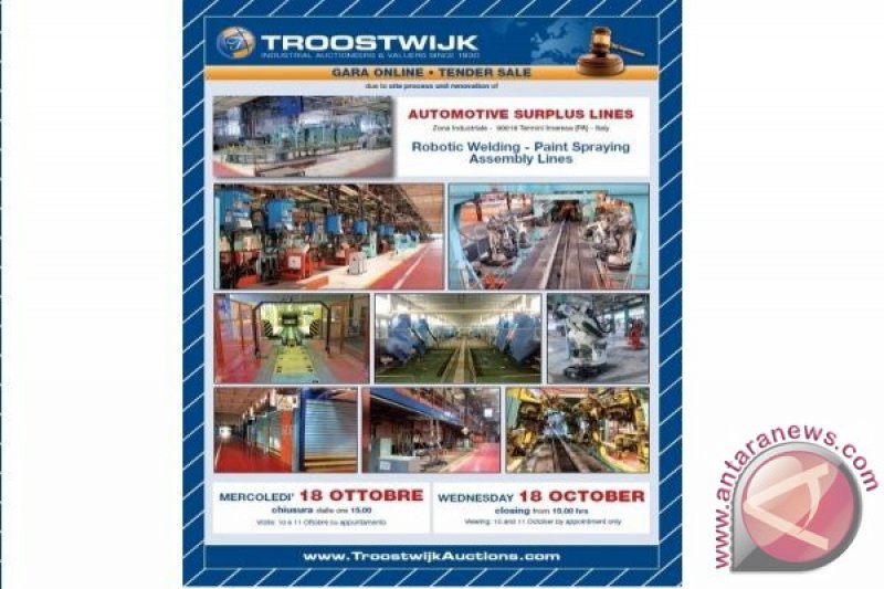 Troostwijk ditunjuk sebagai juru lelang fasilitas produksi produsen otomotif di Termini Imerese