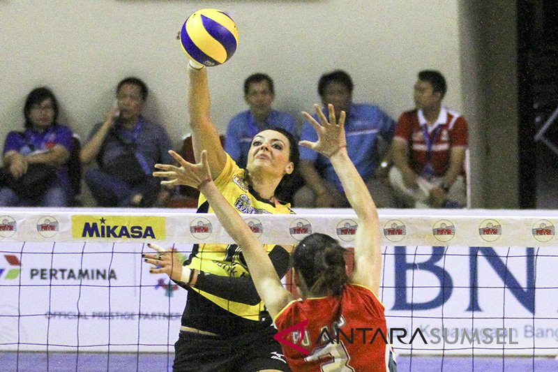 Proliga putaran Palembang 2018: Tim putri BJB tundukkan Pertamina 3-0