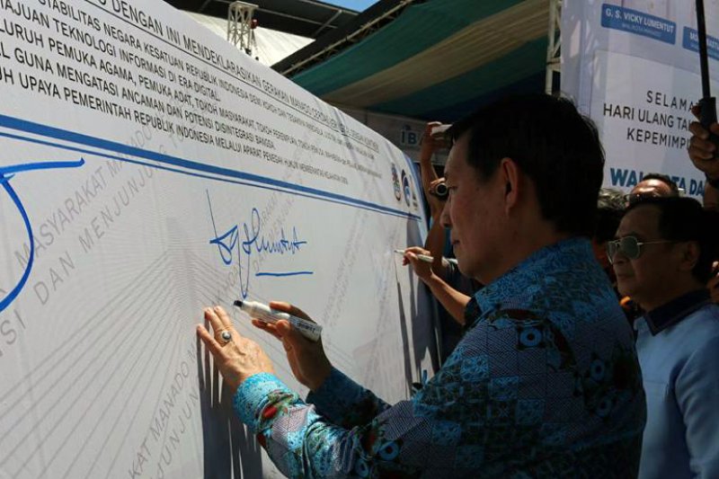 Dua Tahun Pemerintahan Manado Deklarasi Anti Hoax