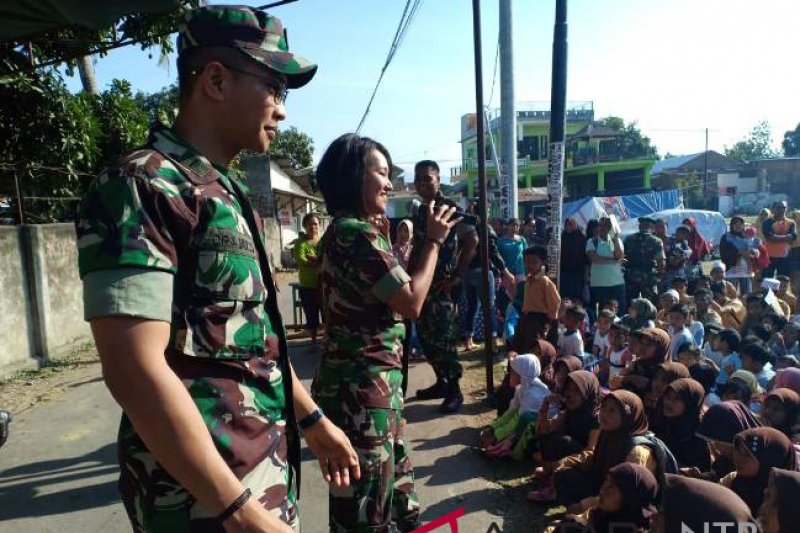 Ribuan anak Lombok ikuti trauma healing oleh TNI