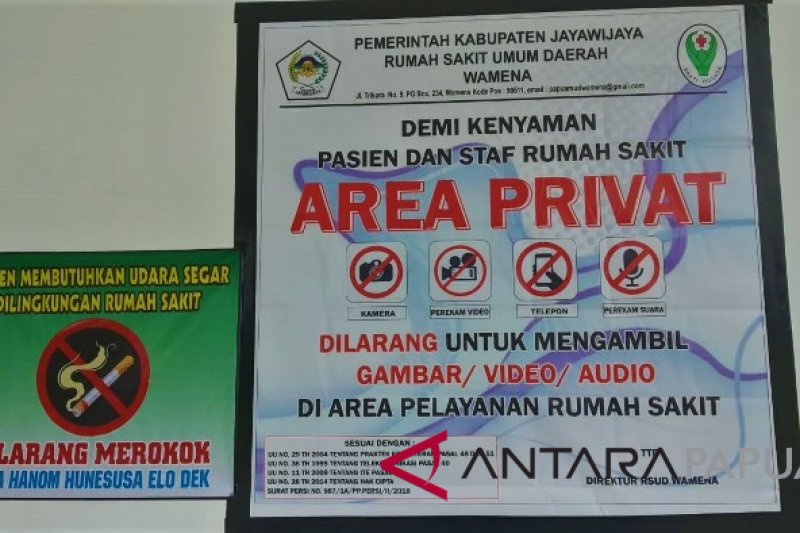 Rsud Wamena Larang Pengambilan Gambar Guna Mencegah