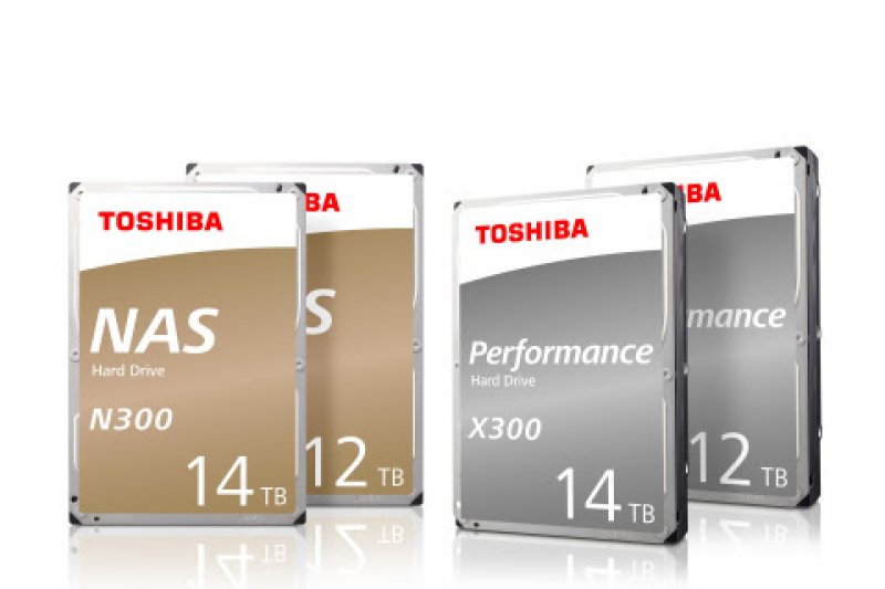 Toshiba tambah model berlapis Helium 12 TB dan 14 TB ke dalam lini produk hard drive N300 NAS dan X300