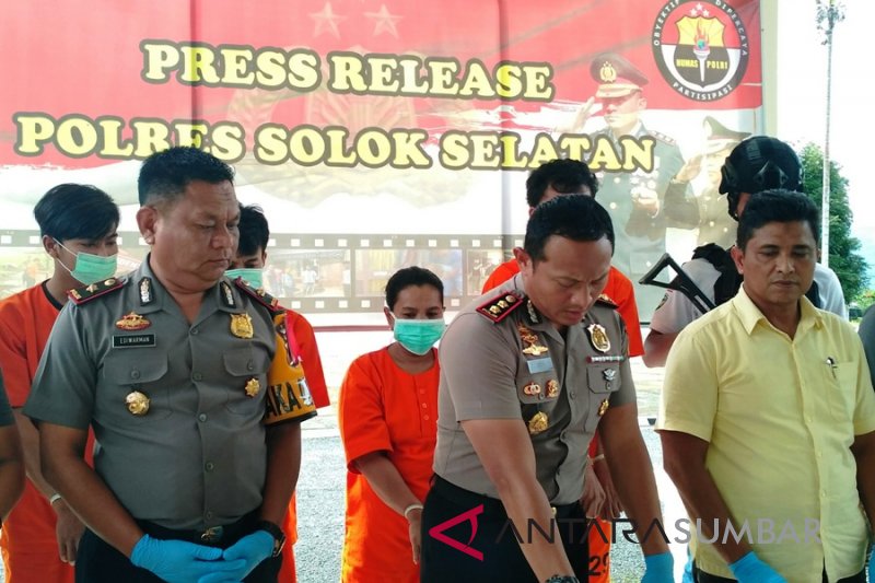 Polres Solok Selatan tangkap lima terduga pengedar narkoba