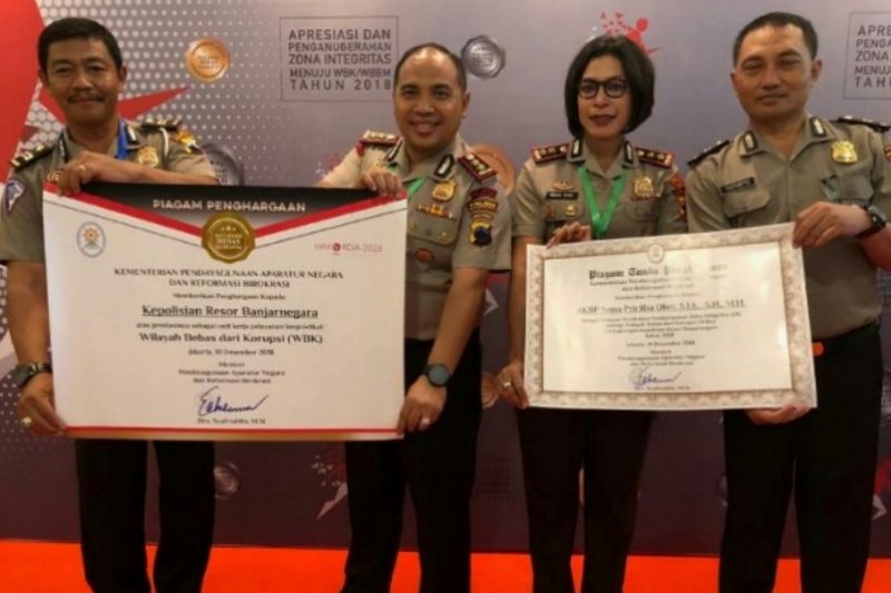 Polres Banjarnegara raih predikat Wilayah Bebas dari Korupsi