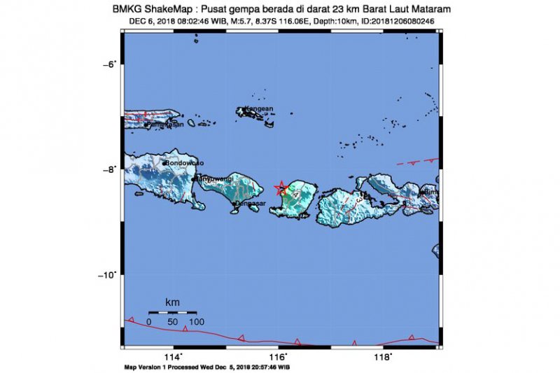 Gempa Mataram dipicu aktivitas Sesar Naik Flores