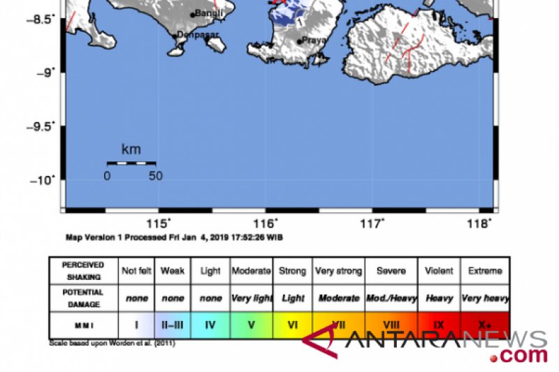 Gempa 3,7 SR guncang Lombok Utara