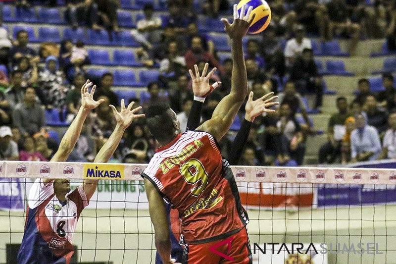 Surabaya Bhayangkara Samator melibas Bank Sumsel Babel 3-0