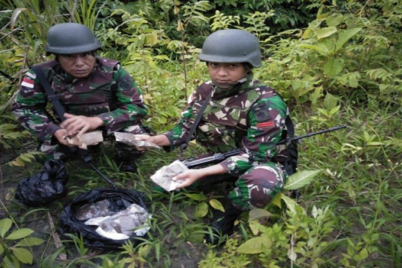 Satgas Yonif 328/DGH amankan 30 paket ganja