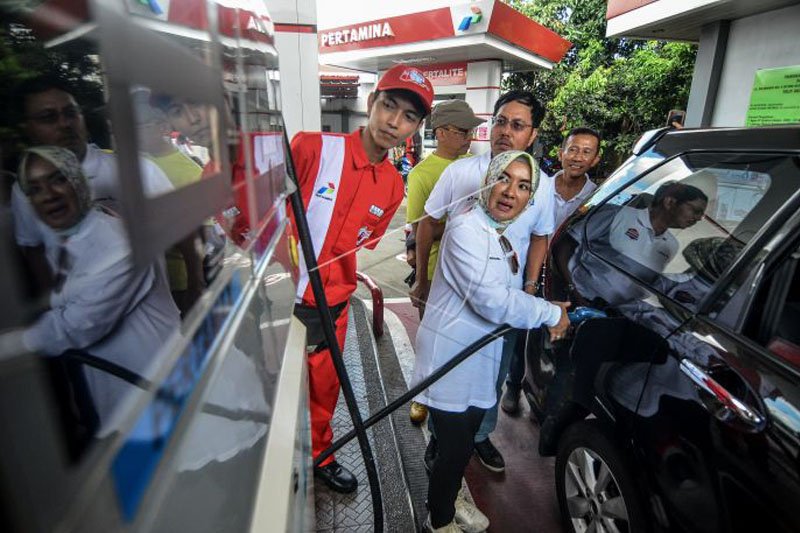 Dirut Pertamina Sidak Ke SPBU