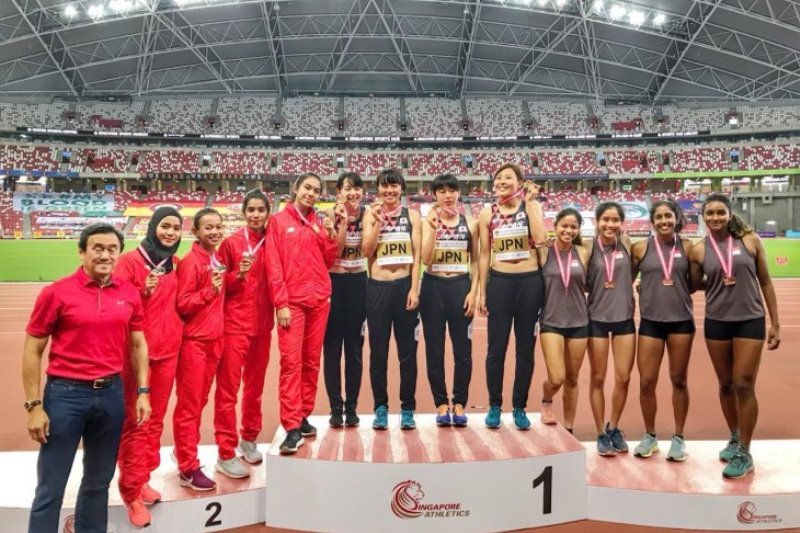 Indonesia bawa pulang dua medali emas kejuaraan atletik di Singapura