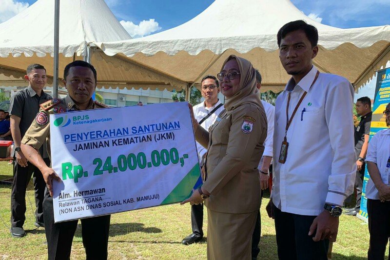 BPJS Ketenagakerjaan Sulbar berikan santunan kecelakaan kerja