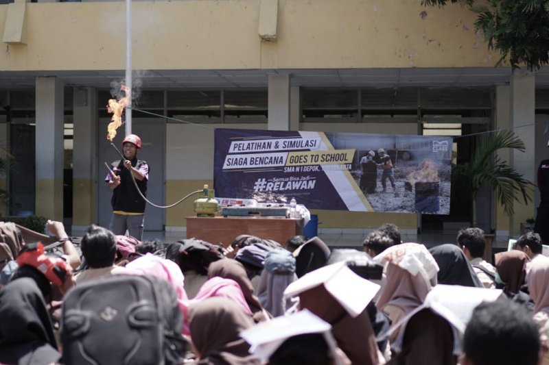 ARI gelar simulasi siaga bencana di SMAN 1 Depok
