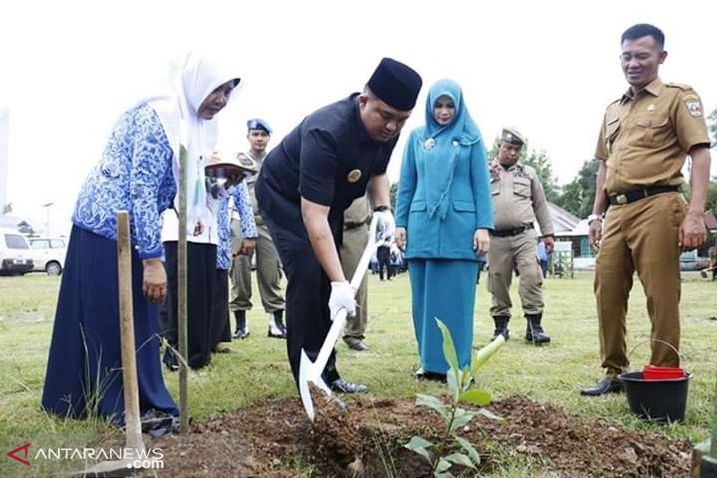 Peringati Hari Lingkungan Hidup, Dharmasraya tanam pohon