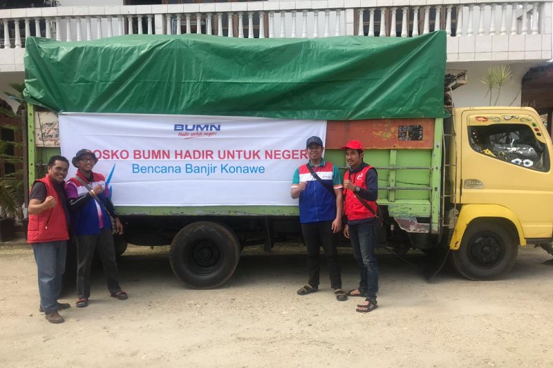 Bantuan bumn untuk korban banjir Konawe capai Rp1,25 miliar