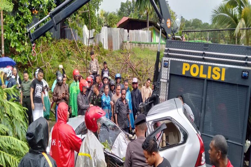 Anggota Polda Papua tewas tertimpa pohon di kawasan Nirwana Jayapura
