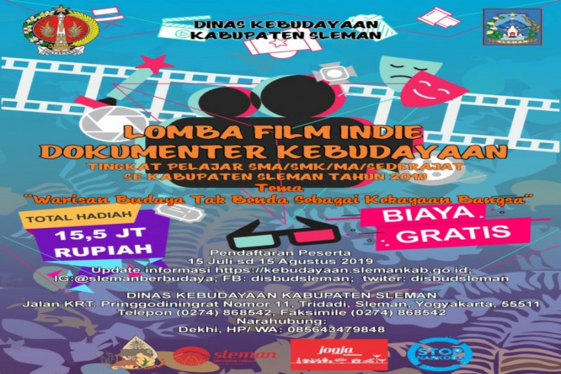 Dinas Kebudayaan Sleman menggelar lomba film indie untuk SMA
