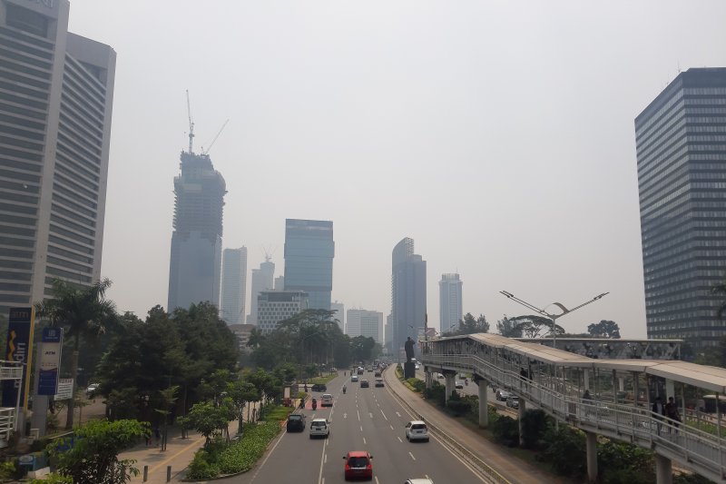 Kualitas udara Jakarta Rabu pagi masih kategori tidak sehat