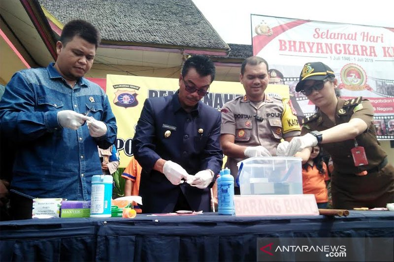 Barang bukti sabu 5,70 gram dimusnahkan