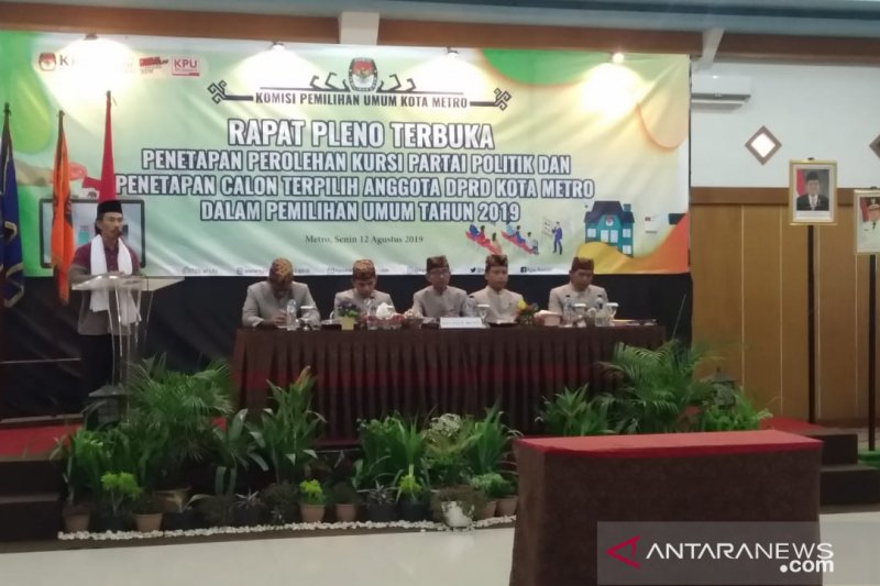 KPU Metro gelar rapat pleno penetapan caleg terpilih