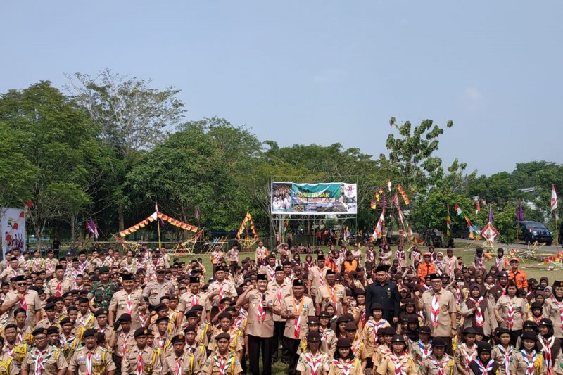 Peringati HUT Pramuka, Kwarcab Konawe Utara gelar kemah akbar