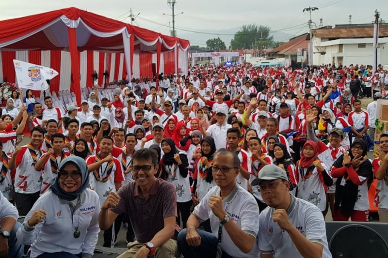 Jalan Sehat dan Pasar Murah semarakan Rangkaian Kegiatan BUMN Hadir Untuk negeri