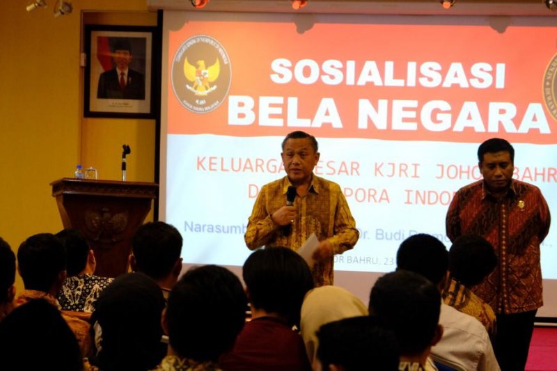 Wantannas sosialisasi Bela Negara di KJRI Johor Bahru