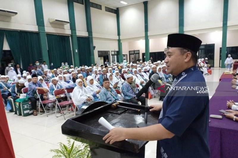 Jamaah haji Bangka Belitung tiba di Palembang