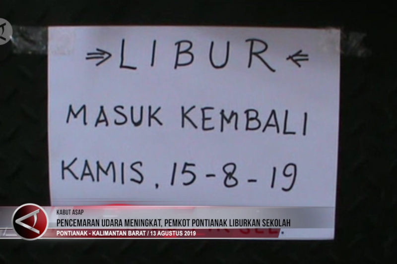Pencemaran udara meningkat, Pemkot Pontianak liburkan sekolah