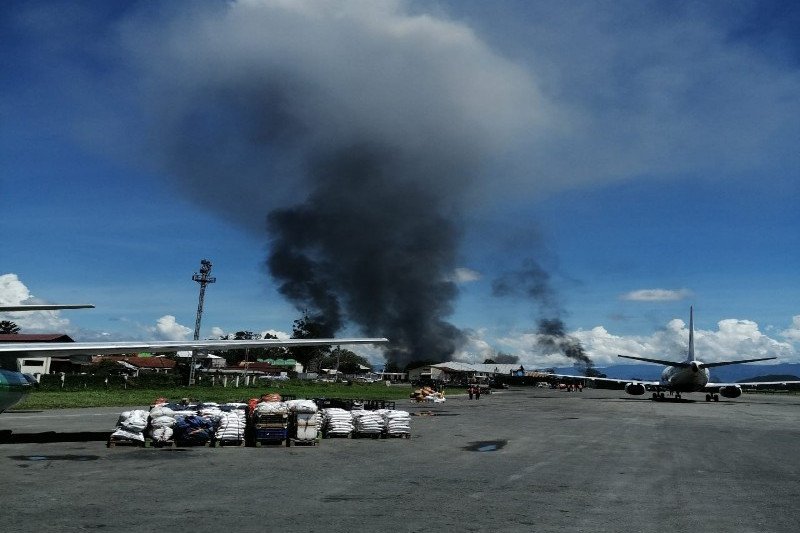 Aksi demontsrasi di Wamena berlangsung anarkis