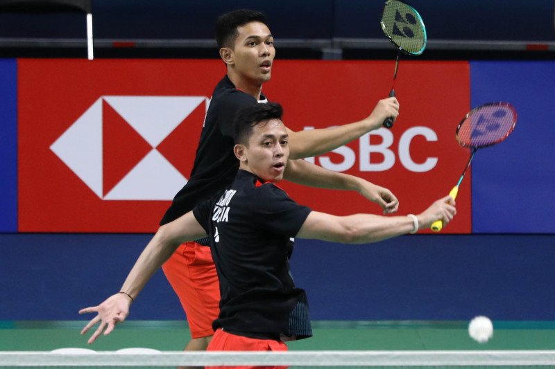 Kalahkan pasangan unggulan keempat asal Jepang Fajar/Rian juara ganda putra Korea Open 2019