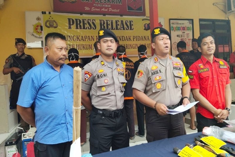 Polres Kobar tangkap 12 tersangka pembakar lahan