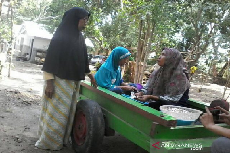 Sejumlah korban gempa Palu jadi buruh pengupas bawang