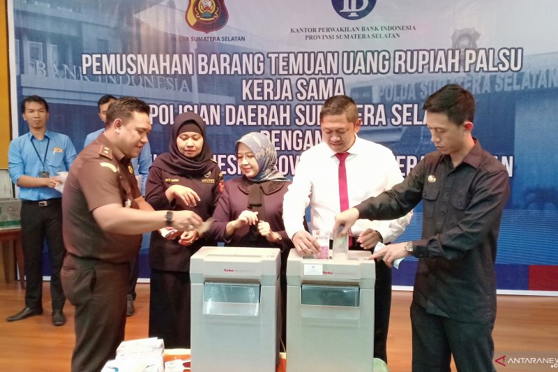 BI musnahkan 6.900 lembar uang palsu beredar di Sumsel