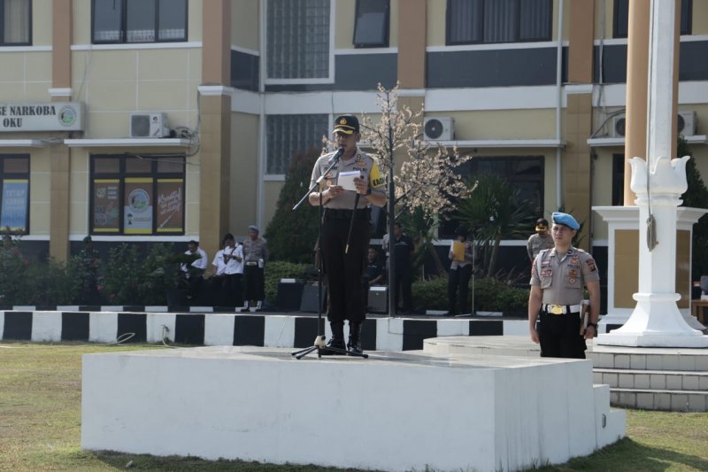 Polres OKU gelar apel kesiapan pengamanan pelantikan Presiden RI