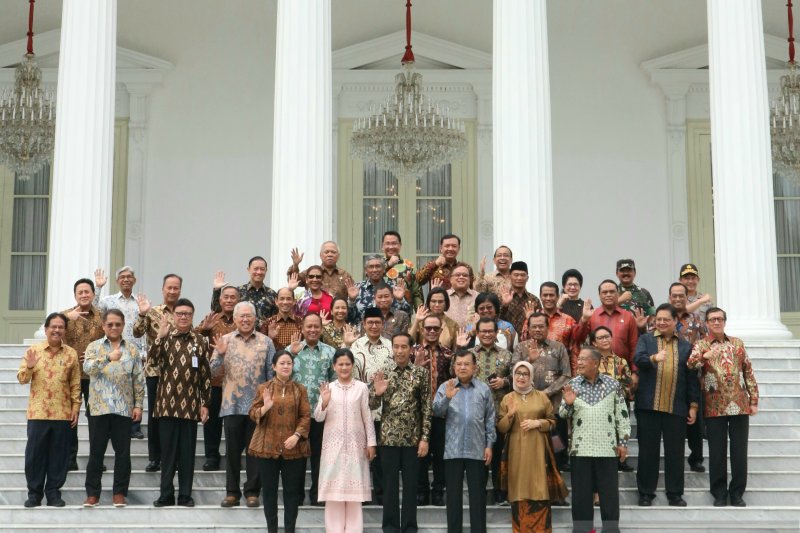 Jokowi dan JK silaturahim bersama menteri Kabinet Kerja