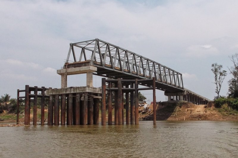 Pemkab OKU lanjutkan pembangunan jembatan Desa Tanjung Kemala