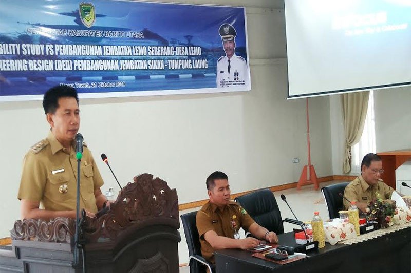 Pemkab Barut bangun dua jembatan melintasi Sungai Barito